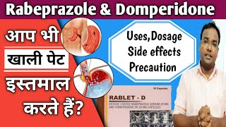 Rablet d capsule UsesDosageSide effectsPrecautionRabeprazole and domperidone capsule [upl. by Riobard]