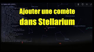 Ajouter une comète sur Stellarium  tuto Stellarium [upl. by Iggy]