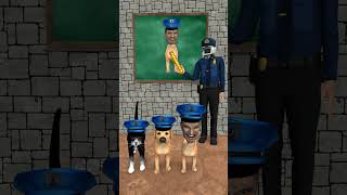 Police cat vs police dog vs police skibidi dog Which animal do you like moreshorts dog cat [upl. by Abehshtab]