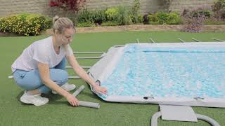 Bestway POWER STEEL RECTANGULAR Pool Installation [upl. by Eidnim148]