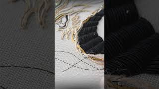 Ventral Armour Transition dragon embroidery craft [upl. by Uphemia]