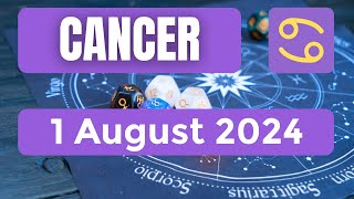 Cancer horoscope  Cancer Horoscope for Today 1 August 2024 [upl. by Idnerb]