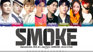 Dynamic Duo ZICO BI Jay Park CHANGMO amp Jessi Smoke Remix Lyrics  ShadowByYoongi [upl. by Enirrok]