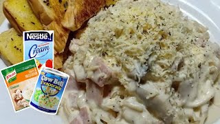 PINOYSTYLE CREAMY CARBONARA SECRET TO CREAMIEST CARBONARA [upl. by Gilbert]