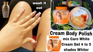 Try This  Caro White Cream Body Polish for a whitening skin without side effect how to mix caro [upl. by Sergeant688]