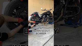 Indian Scout Bobber And Bias Ply Tires [upl. by Suitangi]