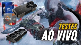 Testando hardwares AO VIVO no God of War Ragnarok Game tá bom no PC [upl. by Treblig]