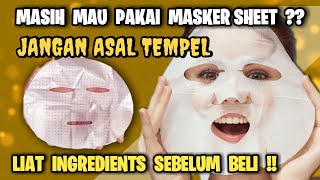 MASIH MAU PAKAI SHEET MASK 😱 SIMAK INGREDIENTS SHEET MASK VIT C BIOAQUA amp CARA PAKAI NYA [upl. by Liba]