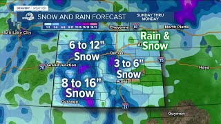 Snow chance returns to Denver Latest forecast [upl. by Annyrb]