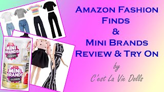 Amazon Fashion Finds Naturalistas Fashion Pack Mini Brands Fashion  Try On Barbie amp Review [upl. by Ennaeel140]