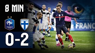 Full Highlights 8 min I Ranska  Suomi 02 I Amaaottelu I 11112020 [upl. by Aitat]