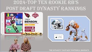 2024Top Ten rookie RB’s post Draft Dynasty Rankings [upl. by Otrebire98]