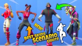 BEST SKINS WITH quotSCENARIOquot KPOP EMOTE  Fortnite Battle Royale iKON  Love Scenario [upl. by Nesiaj]