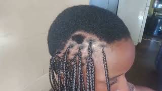 JIFUNZE KUSUKA BUTU LA RASTA KWA NYWELE FUPI box braid on extreme short hair [upl. by Ahsaela296]