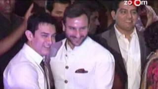 Aamir Khan amp Saif Ali Khan at RiteishGenelias wedding [upl. by Gross]