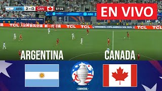 🔴 EN VIVO Argentina vs Canadá  Copa América 2024  SEMIFINAL  Partido en vivo hoy [upl. by Massimo]