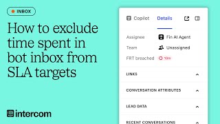 How to exclude time spent in bot inbox from SLA targets [upl. by Blaise]