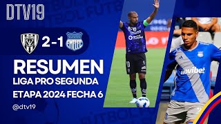 Independiente del Valle vs Emelec 21 Resumen y goles del partido LigaPro 2024 Segunda Etapa Fecha 6 [upl. by Lower]