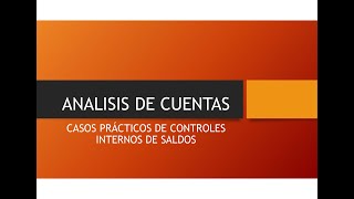 Analisis de cuentas [upl. by Klinges]