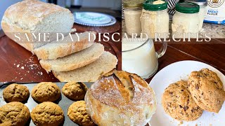 Baking FOUR sourdough discard recipes in one day [upl. by Niwre958]