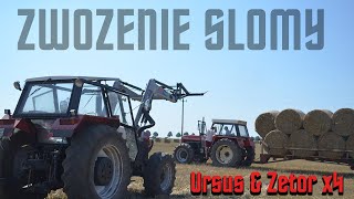 🔥Zwożenie słomy wielkim konwojem🔥Zetor 16145x2  ursus1614  Zetor 12145🔥4 ciągniki w konwoju🔥 [upl. by Nessi]