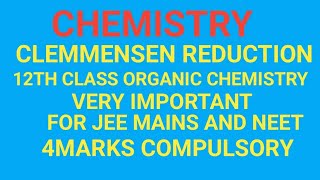 Clemmensen Reduction Reaction part 2 in 12th class Chemistry in Hindi chemistry [upl. by Nwahsd]