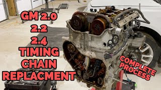 GM 20 22 24 Timing Chain Replacement for Malibu Cobalt G5 G6 HHR ION Aura Vue  Complete [upl. by Dnalevets]