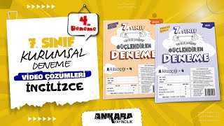 7 Sınıf Güçlendiren 4 Kurumsal Deneme İngilizce Video Çözümleri [upl. by Silvie]