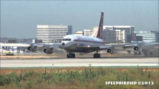 John Travoltas Private Boeing 707138B N707JT Takeoff From Los Angeles [upl. by Joanne]