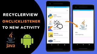 Recyclerview Onclicklistener  Recyclerview item click listener android example [upl. by Iridissa]