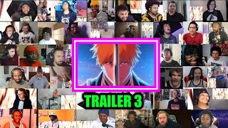 Bleach Thousand Year Blood War Arc Trailer 3 Reaction Mashup [upl. by Jacy668]