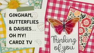 DOLLAR TREE STICKER CARDS  GINGHAM BUTTERFLIES amp DAISES…OH MY [upl. by Erlinna28]