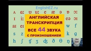 Урок 3 Ч2 Транскрипция английских звуков с произношением Все 44 звука [upl. by Trueblood]