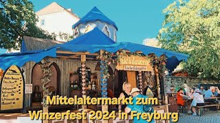 Mittelaltermarkt zum Winzerfest 2024 in Freyburg [upl. by Gorrono]