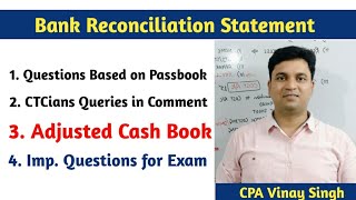 Adjusted Cash Book in BRS CA Foundation [upl. by Aicrop792]