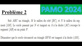 Olympiades de maths problème 2 géométrie chasse aux angles cocyclicité puissance dun point [upl. by Eduj]