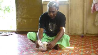 kava root presentation to acting chief in Vuna Village in Fiji [upl. by Warfold392]