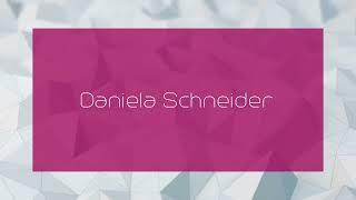 Daniela Schneider  appearance [upl. by Tomas]