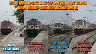 High Speed Superfast Trains on the New DelhiAmritsar Mainline  Chasing Trains [upl. by Wolenik]