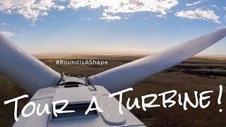 Tour A Wind Turbine  RoundIsAShape US Department of Energy GoPro [upl. by Nhtanhoj472]