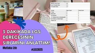 3 Dakikada LGS 2025in Sırlarını Açıklıyorum Mutlaka İzle lgs2025 [upl. by Nidorf331]