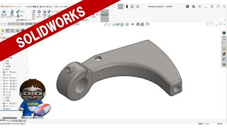 SOLIDWORKSCSWA練習問題SectionIProblem6 [upl. by Yarased990]