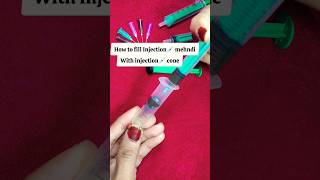 How to make Injection💉Syringe Mehndi Cone injection heena cone mehndi injectionmehndi [upl. by Anecusa]