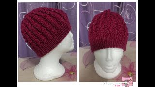 Cappello ai ferri con finte treccine unisex 🧶🧢 Tutorial facile e veloce [upl. by Yeldahc]