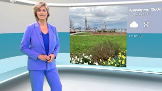 Weervrouw Sabine Hagedoren met het Vlaamse weerbericht van donderdag 28 maart 2024 op VRT 1 [upl. by Lust]