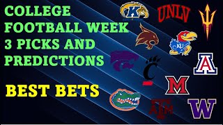 College Football Week 3 Picks and Predictions Best Bets [upl. by Epillihp971]