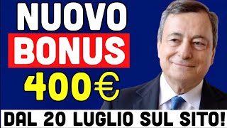 💰 NUOVO BONUS DA 400€ IN ARRIVO 👉 DAL 20 LUGLIO LINPS PUBBLICA LA GRADUATORIA ONLINE 📄💻 [upl. by Atsirk]