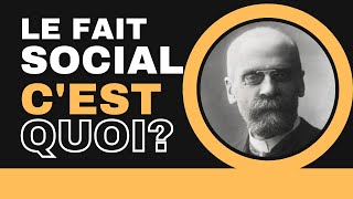 Le fait social  Questce que cest Réponse à partir de la définition dEmile Durkheim [upl. by Sinnel]