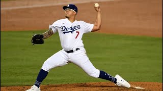 Julio Urias fans 9  Dodgers vs Rays  WORLD SERIES Game 4 [upl. by Agostino]