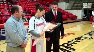 Bojana Dimitrov Senior Day Ceremony  YSU Womens Basketball  March 5 2011 [upl. by Lantz426]